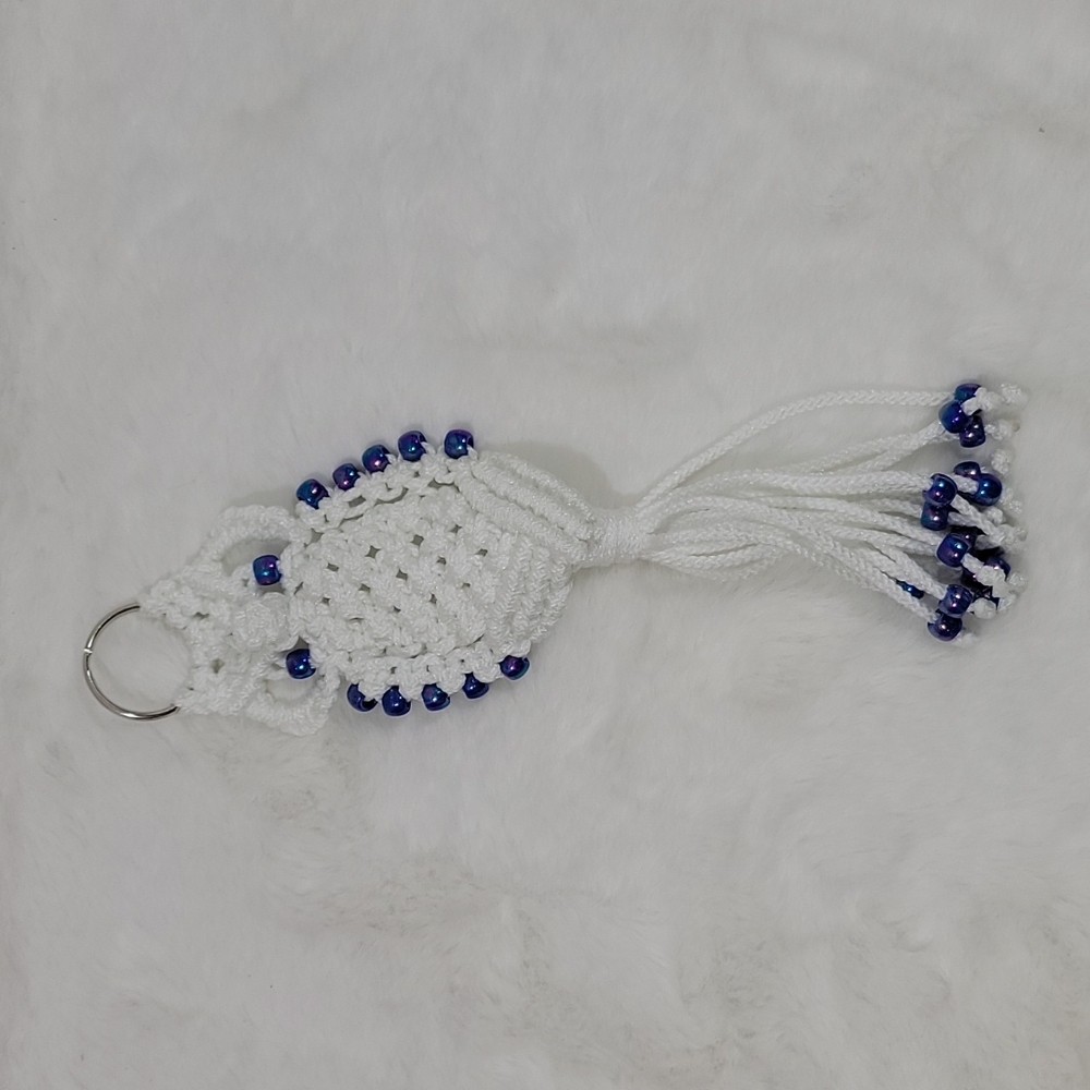 Macrame Owl KeyChain Purple